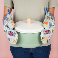 Feline Fine Oven Mitts Set of 2