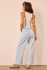 Gossip And Glitz Denim Pants - Light Blue