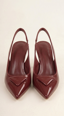 Rihanna Sling back Heel - Burgundy