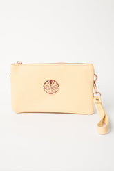 Detailed Zip Up Purse With Detachable Strap