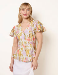 Floral Peplum Top