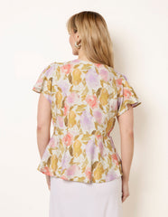 Floral Peplum Top