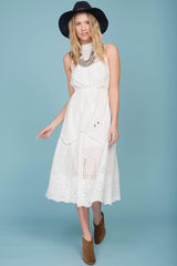 Bentley Chic Summer Midi Dress White