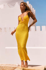 Sweet Talk Midi Dress - Yellow