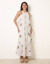 Halter Neck Embroidered Dress