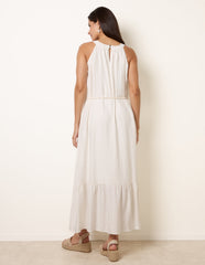 Halter Neck Embroidered Dress