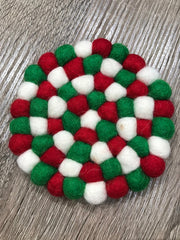 WOOL COASTERS - MERRY & BRIGHT