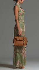 Zsófia Jumpsuit | Floral Pleated Chiffon