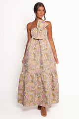 Betina Bow Front Maxi Dress - Multi Floral