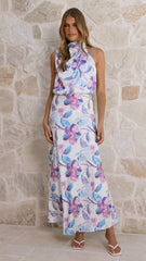 Marlie Maxi Dress - Blue Floral