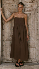Stayla Maxi Dress - Chocolate