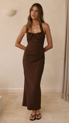 Dita Maxi Dress - Chocolate