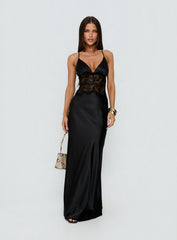 Klairee Lace Maxi Dress Black