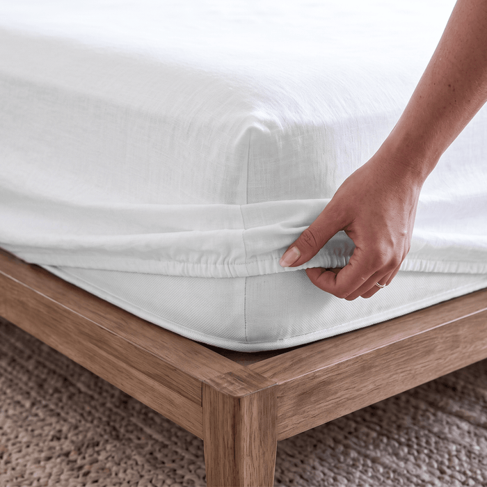 100% European Flax Linen Fitted Sheet - Delara
