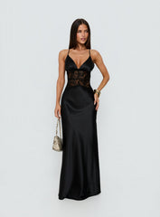 Klairee Lace Maxi Dress Black