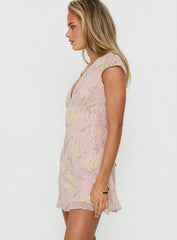 Cannelloni Mini Dress Lilac Floral