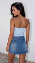 Arlie Tube Top - Light Blue