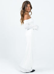 Maida Long Sleeve Maxi Dress White