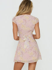 Cannelloni Mini Dress Lilac Floral