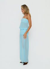 Jesemia Halter Blouson Maxi Dress Blue
