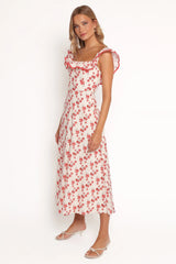 Lucille Maxi Dress - Red Floral
