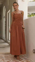 Raziela Maxi Dress - Terracotta