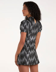 Puff Sleeve Swing Dress
