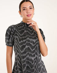 Puff Sleeve Swing Dress