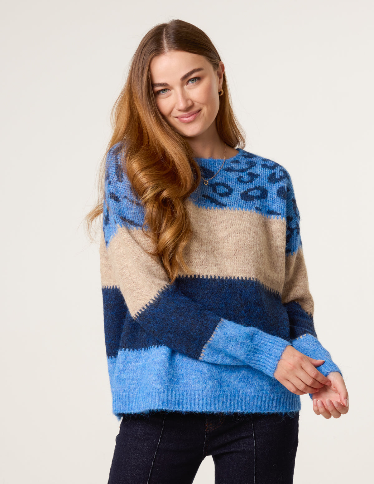 Animal Colour Block Jumper