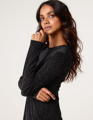 Metallic Diamante Swing Dress