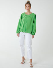Elasticated Blouson Hem Blouse