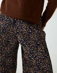 Animal Print Cropped Trousers