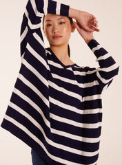 Striped V Neck Jumper