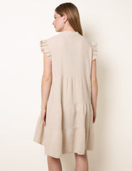 Cheesecloth Frill Sleeve Tunic