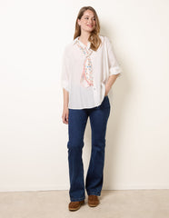 Scarf Viscose Crinkle Shirt