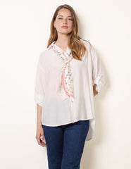 Scarf Viscose Crinkle Shirt