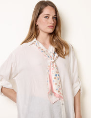 Scarf Viscose Crinkle Shirt