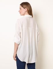 Scarf Viscose Crinkle Shirt