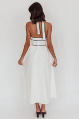 Rune Backless Maxi Dress White