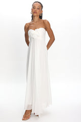 Sylvi Embellished Bust Maxi Dress Oyster