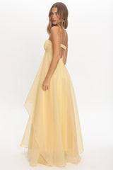 Marigold Sun Gathered Bust Maxi Dress Butter