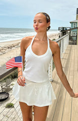Dulcie White Micro Skort