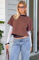 Edith Brown Multi Layered Top