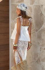 Ethel White Denim Top