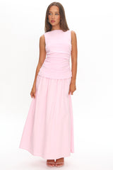 Keeeva Boatneck Maxi Dress Pink