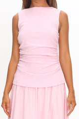 Keeeva Boatneck Maxi Dress Pink