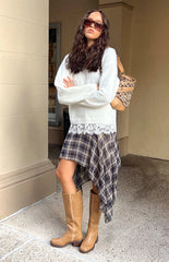 Lolly Cream Lace Trim Knit