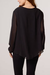 Tie Side Chiffon Necklace Top