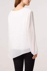 Tie Side Chiffon Necklace Top