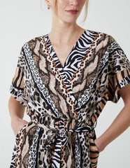 Multi Stripe Animal Jumpsuit
